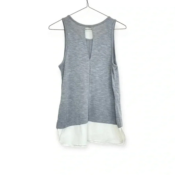 J. Crew Gray Drapey Tank Top Silky Hem Size XS - Picture 3 of 6